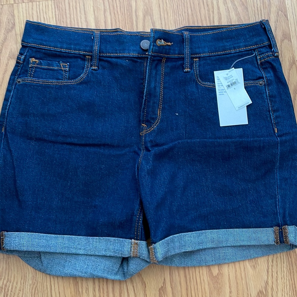 Dark wash jean shorts
